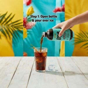 Step 1 Open bottle and pour over ice Step 1 Open bottle and pour over ice