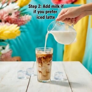 step 2 add milk if you prefer iced latte step 2 add milk if you prefer iced latte