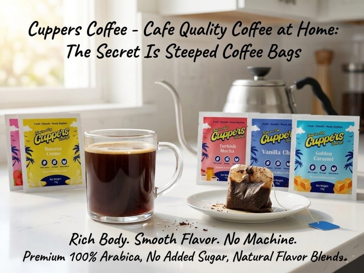 Café Quality Coffee at Home with Steeped Coffee Bags
